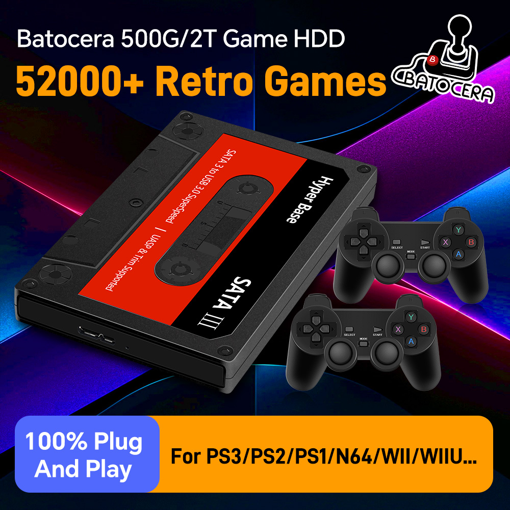 Retro Gaming Emulator Pc - Batocera 500G Retro-Spiele-Festplatte mit 48000+ Spielen