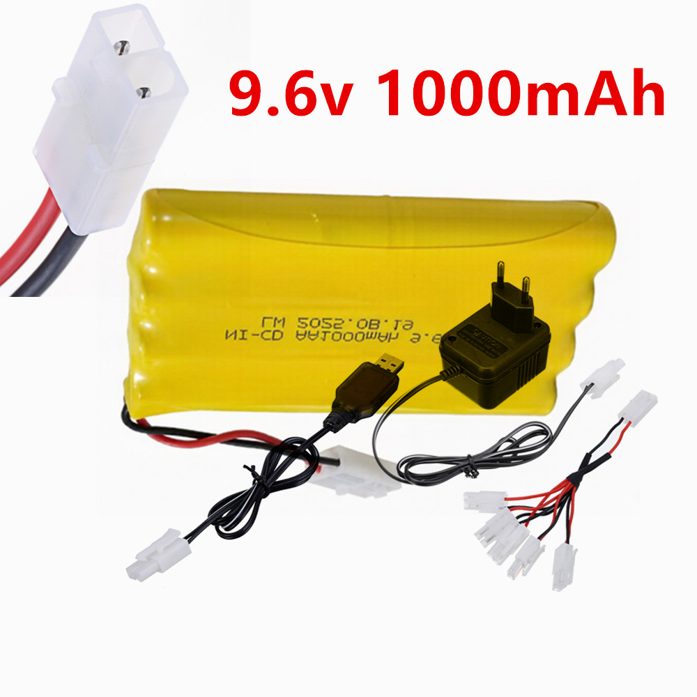 Rechargeable Battery Aa - 9,6V 1000mAh Ni-CD AA Akku mit