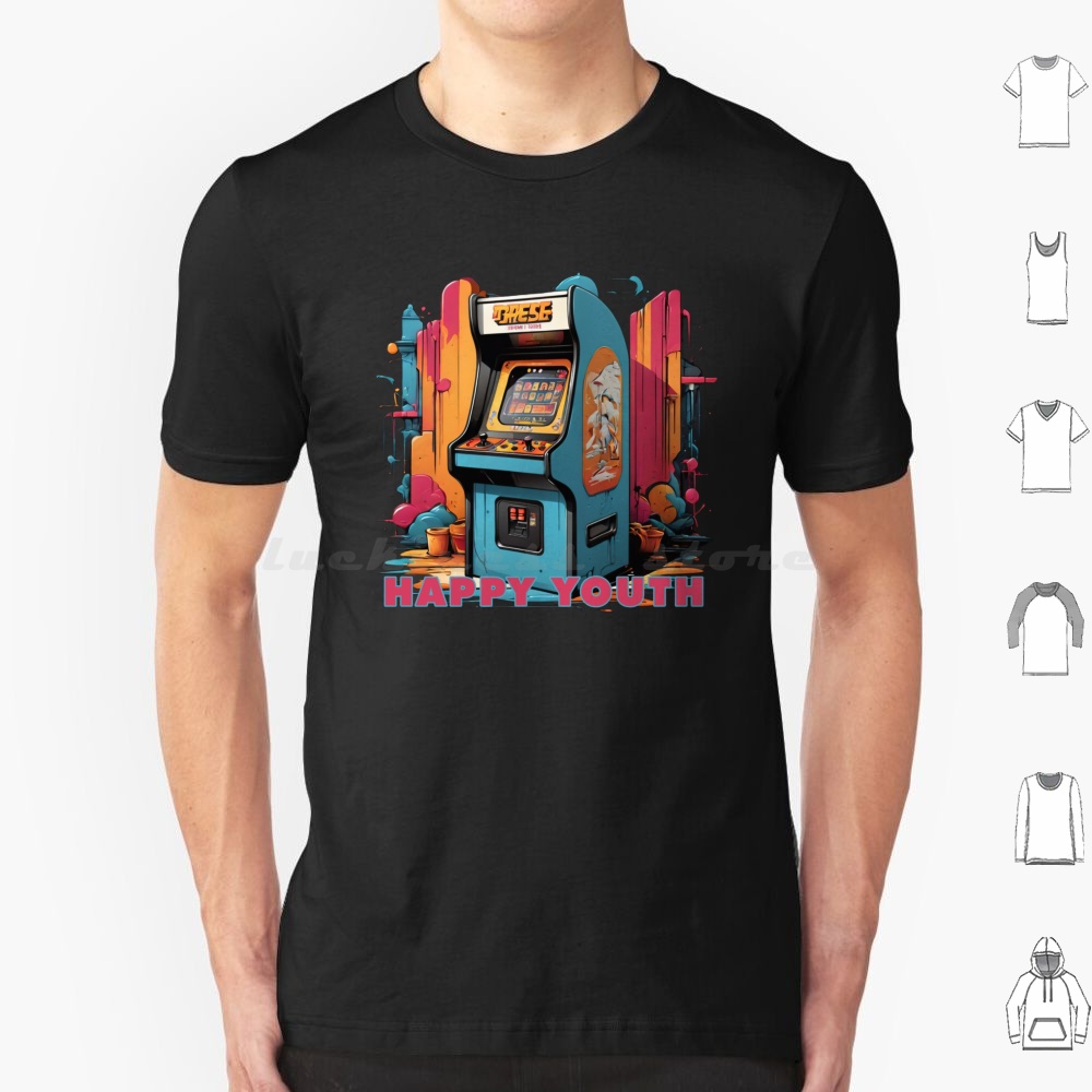 Game Retro Gaming - Happy Youth-Arcade T-Shirt Männer Frauen Kinder