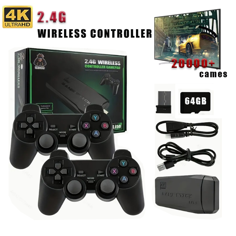 Retro Gaming Hdmi - Kabelloser Videospiel-Stick 2,4G Dual-Joystick-Konsole Gaming-Stick 4K
