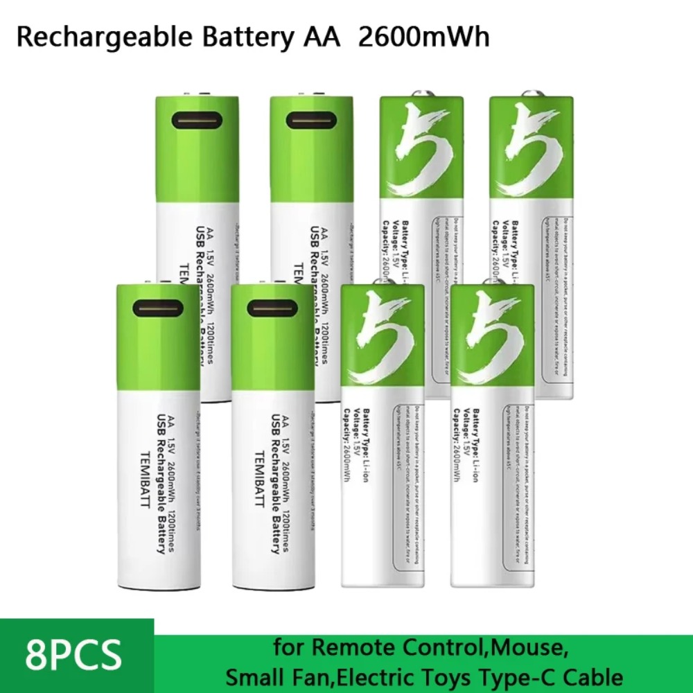 Rechargeable Battery Aa - 8 Stück 1,5 V AA 2600
