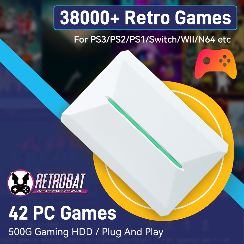 Retro Gaming Emulator Pc - Retro-Gaming-Festplatte für Windows-PC Retrobat&Playnite 38200+ Spiele&42