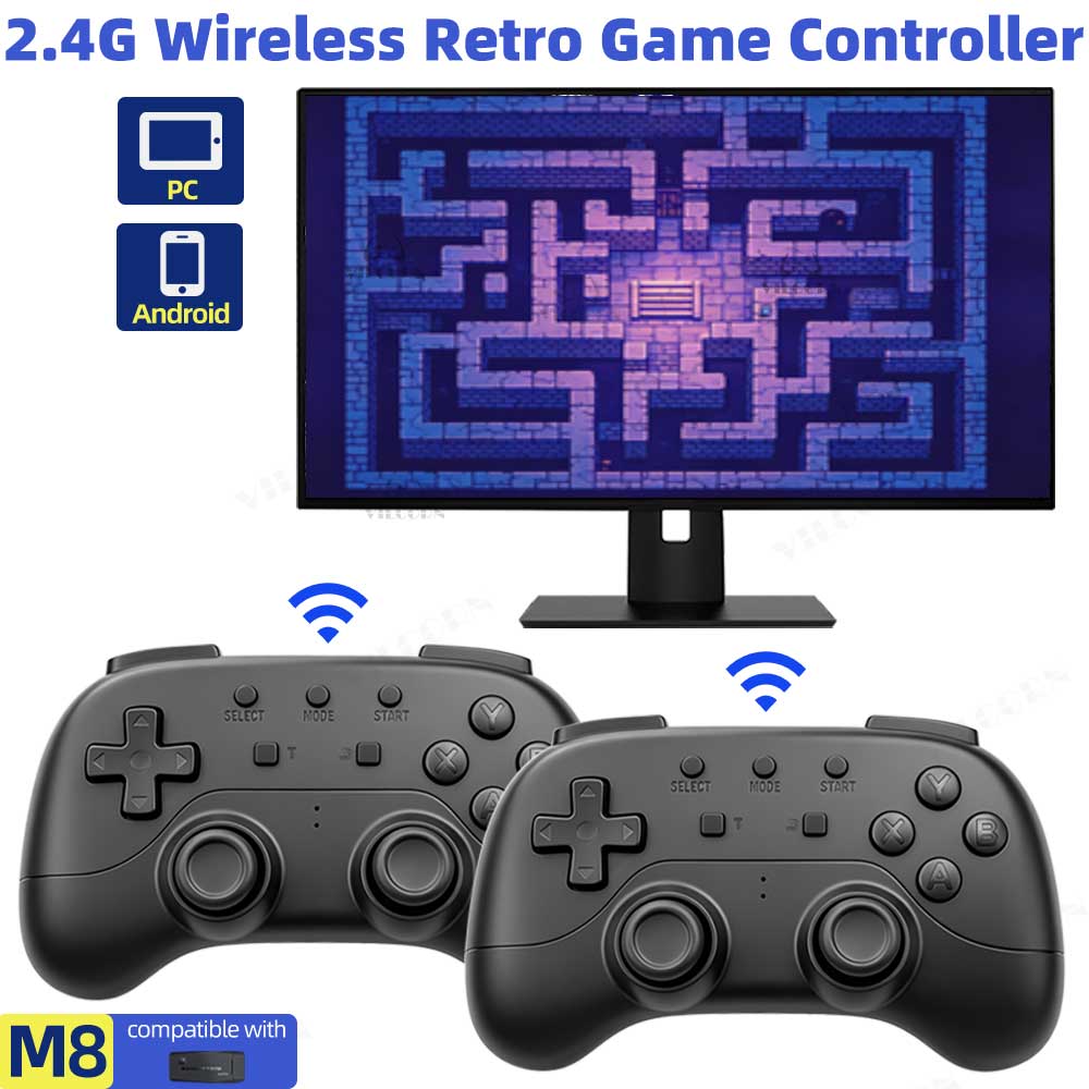 Retro Gaming Emulator Pc - 2,4G Wireless Gamepad ohne Verzögerung, Retro-Gaming-Controller