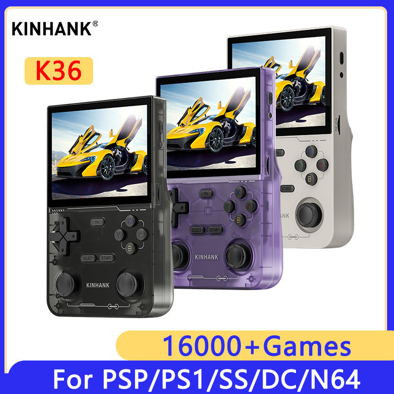 Retro Gaming Images - KINHANK K36 Retro Handheld-Videospielkonsole 500 Nits