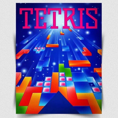 Retro Gaming Pictures - TETRIS METAL SIGN PLAQUE – Retro-Posterdruck,