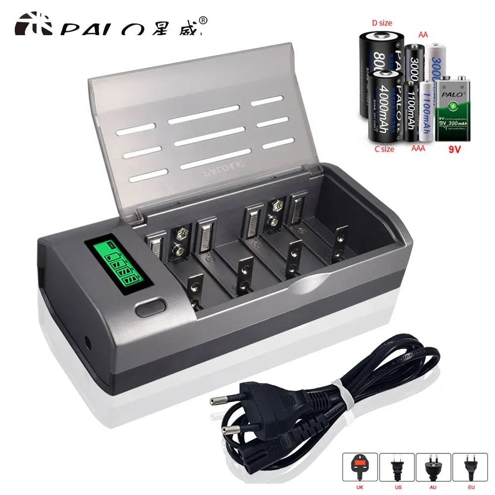 Rechargeable Battery Aa - PALO 4-Slot LCD-Display Smart-Ladegerät für 1,2V