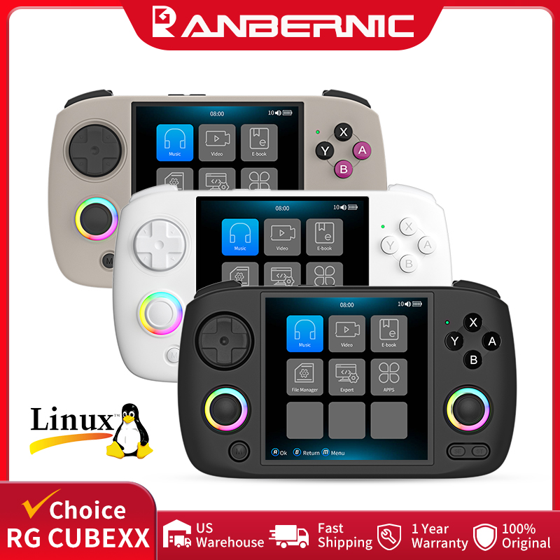 Retro Gaming Images - ANBERNIC RG CubeXX Handheld-Spielekonsole, 3,95-Zoll-IPS-Bildschirm, 64-Bit-Linux-System,