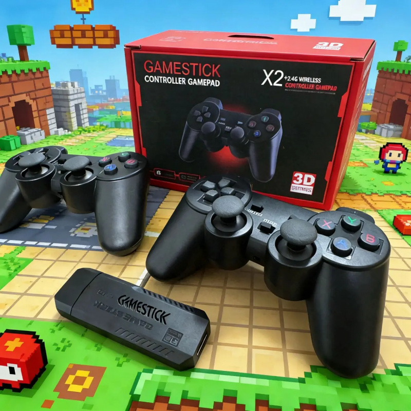 Retro Gaming X2 - Plug-and-Play Retro-Spielkonsole mit 4K HDMI-Ausgang, kabelloser