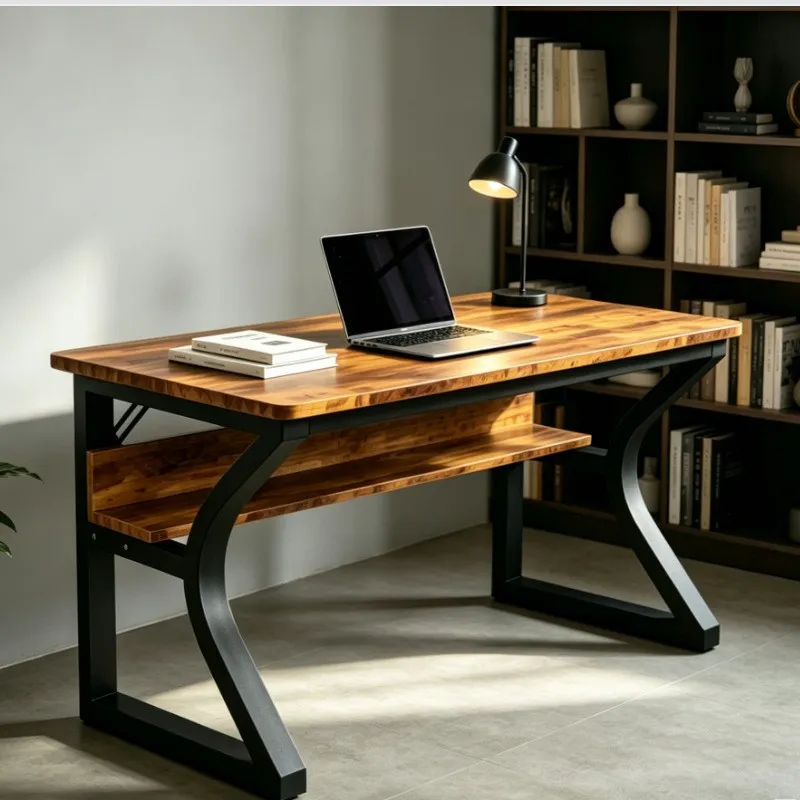 Retro Gaming Desk - Retro-Schreibtisch aus Schmiedeeisen im amerikanischen Stil,