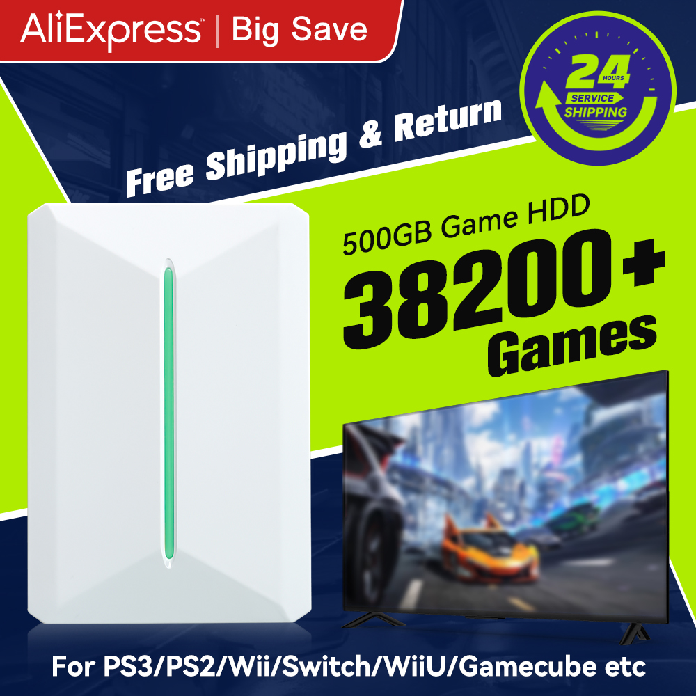 Retro Gaming Hdd - Retrobat & Playnite Retro-Spielekonsole 500 GB