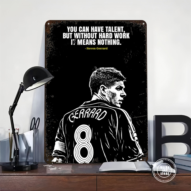 Steven Gerrard Zitat Metallpos – Retro Gaming Desk Bewertung und Preis