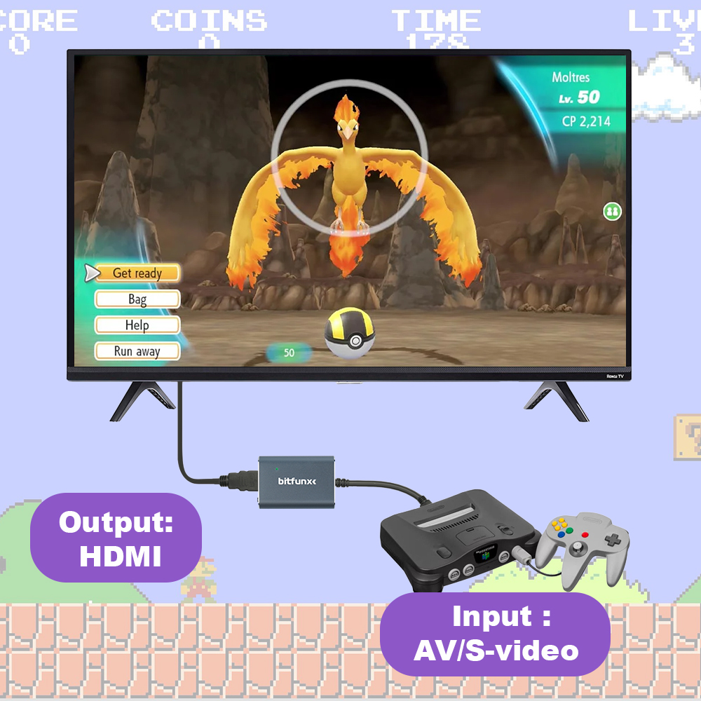 Bitfunx 720P Svideo / AV zu HD – Retro Gaming Hdmi Bewertung und Preis