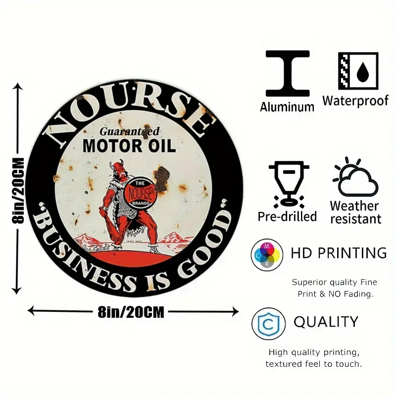 Vintage Motoröl Zeichen Runde  – Retro Gaming Pictures Bewertung und Preis