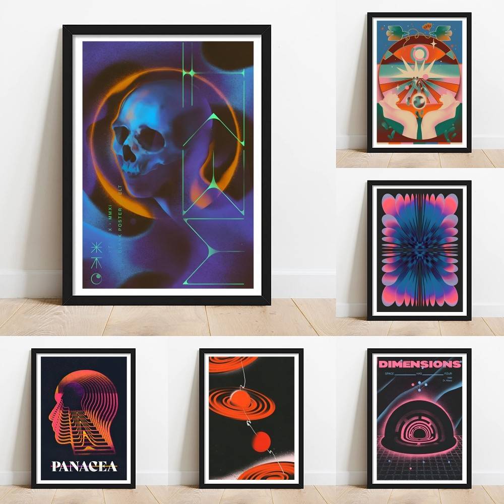 Psychedelisches Farbverlauf-Sc – Retro Gaming Wallpaper Bewertung und Preis