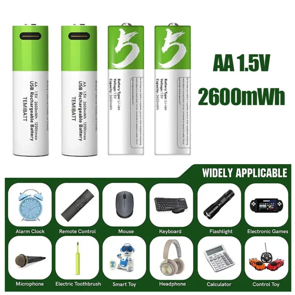 8 Stück 1,5 V AA 2600 mWh Batt – Rechargeable Battery Aa Bewertung und Preis