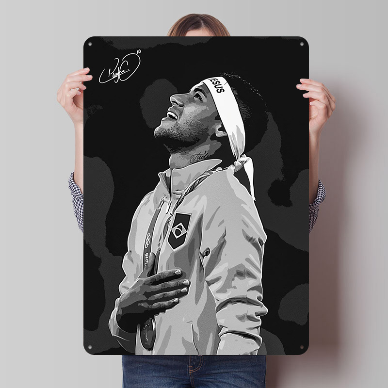 Neymar Jr. Porträt-Poster Indi – Retro Gaming Desk Bewertung und Preis