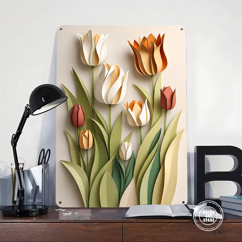 Papier-Ausschnitt-Tulpen-Blume – Retro Gaming Wallpaper Bewertung und Preis