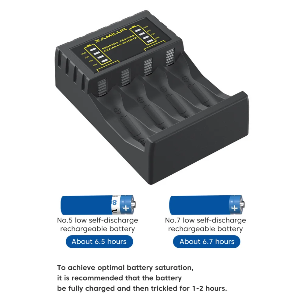 AA/AAA-Akkuladegerät, 4 Steckp – Rechargeable Battery Aa Bewertung und Preis