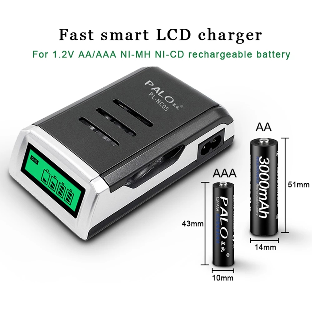 PALO 4-Slot Smart LCD-Display  – Rechargeable Battery Aa Bewertung und Preis