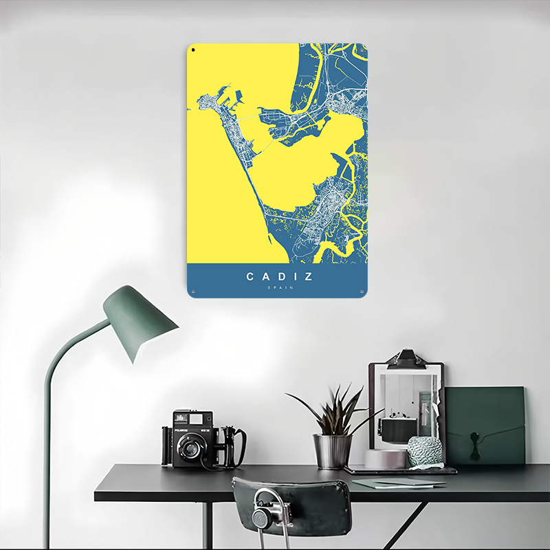 CADIZ SPANIEN Weißblech-Poster – Retro Gaming Desk Bewertung und Preis
