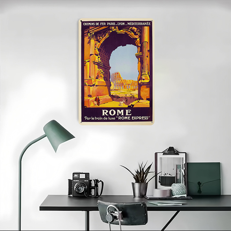 Rom Reise-Metallschild, person – Retro Gaming Desk Bewertung und Preis