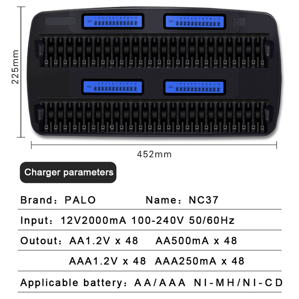 Palo 24/1,2 Steckplätze V LCD- – Rechargeable Battery Aa Bewertung und Preis